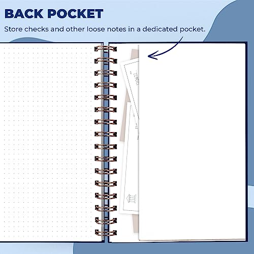 Black Spiral Hardcover Check Register B1184