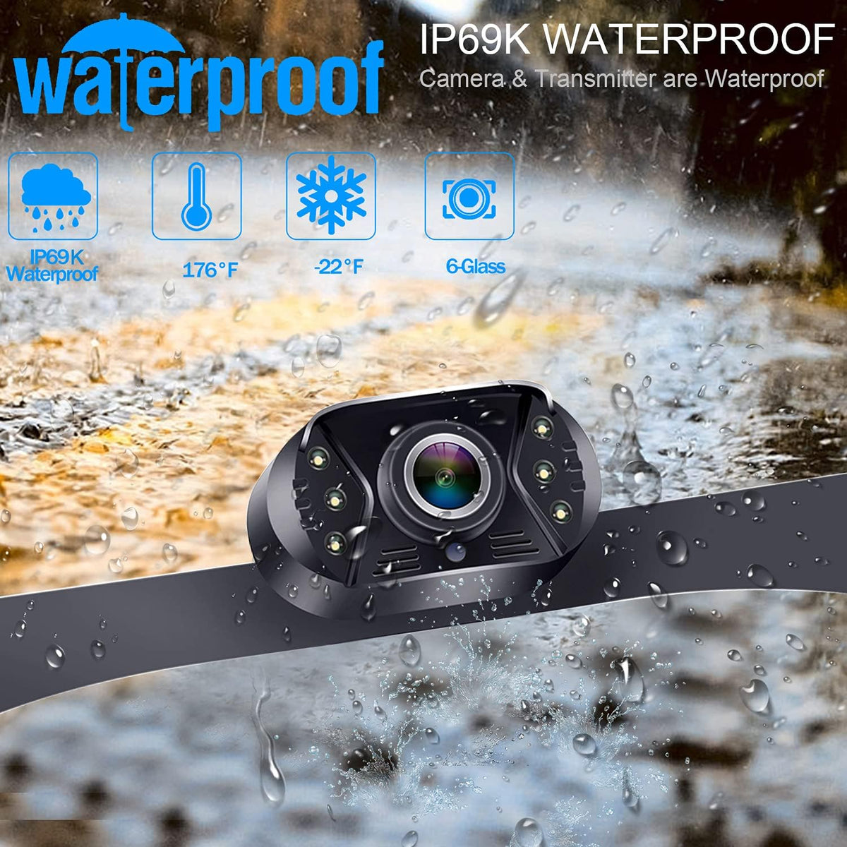 HD 1080P Wired Backup Camera with Monitor Kit J4132