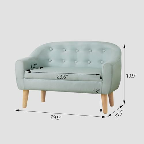 Blue Double Seat Children Reclining Couch Sofa K675