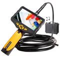 Triple-Lens Borescope Inspection Camera with Light, 1080P HD 7.9mm IP67 Waterproof, 16.4Ft Cable, 5 IPS Screen N39071