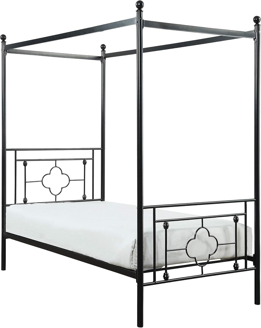 Queen Black Metal Canopy Bed L971
