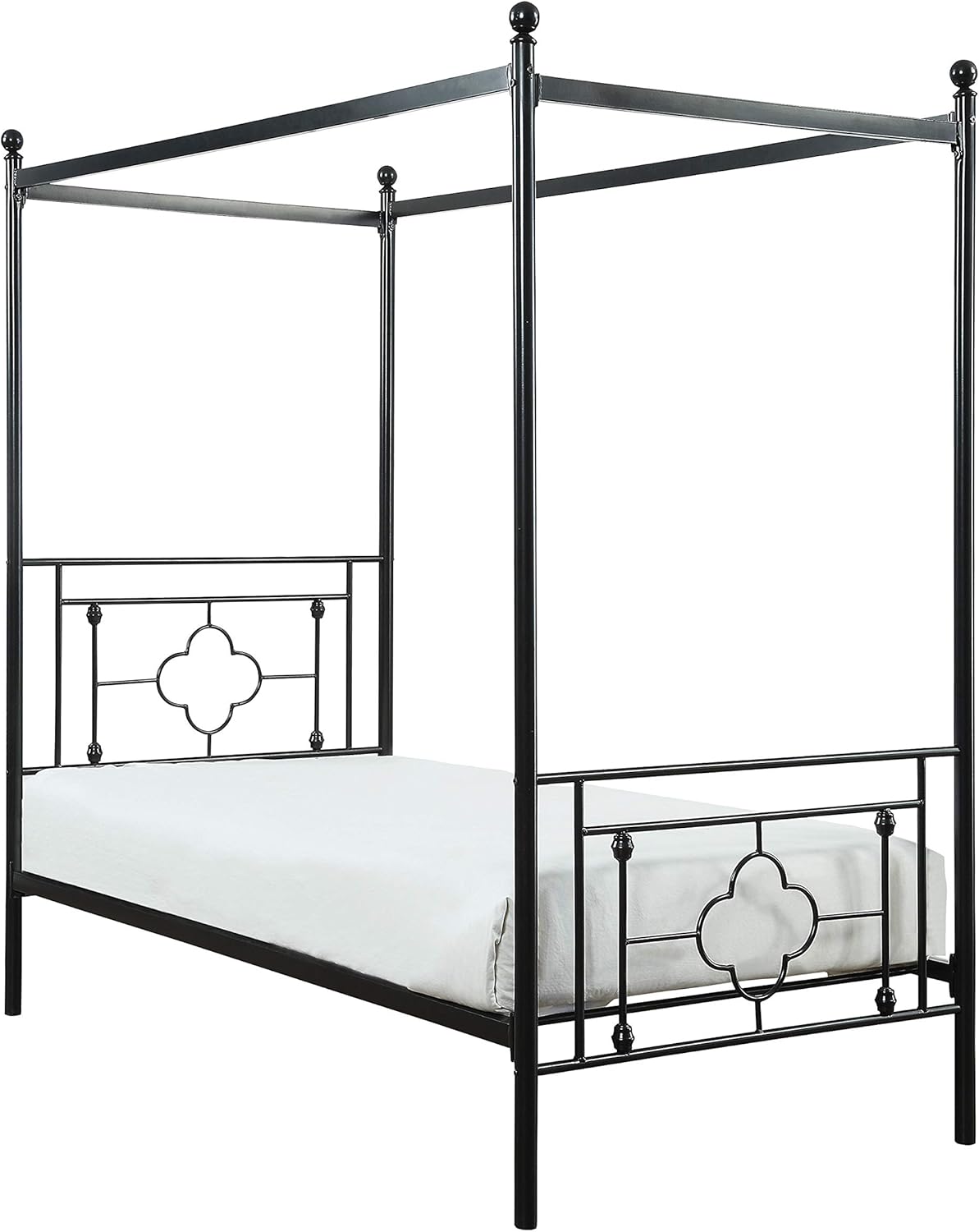 Queen Black Metal Canopy Bed L971