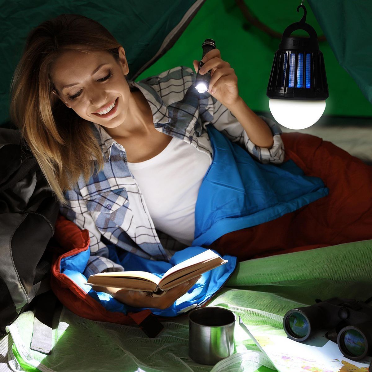 Rechargeable Camping Lantern and Bug Zapper D73561