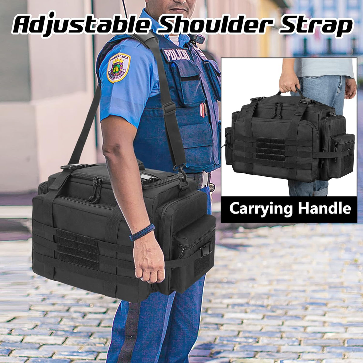Black MOLLE Compatible Patrol Bag O270929