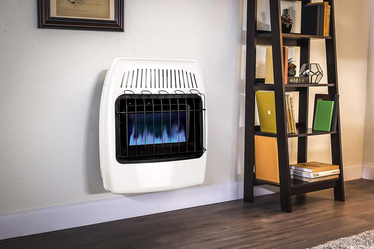 White 20,000 BTU Natural Gas Wall Heater B6855