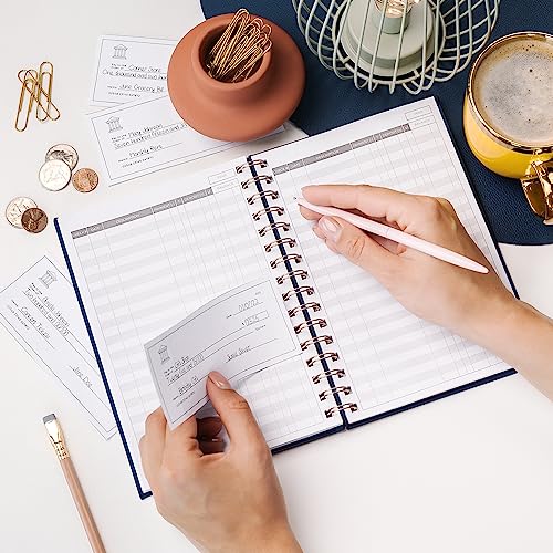 Black Spiral Hardcover Check Register B1184