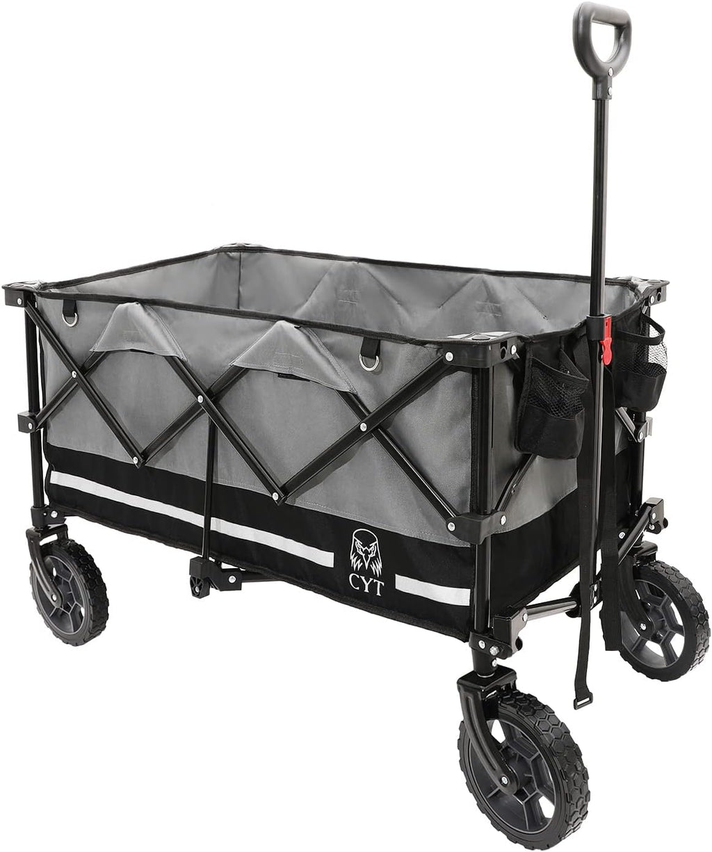 Folding Collapsible Utility Wagon Cart with Adjustable Handle P192588