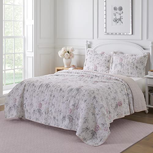 King Reversible Cotton Quilt Set with Shams J25942