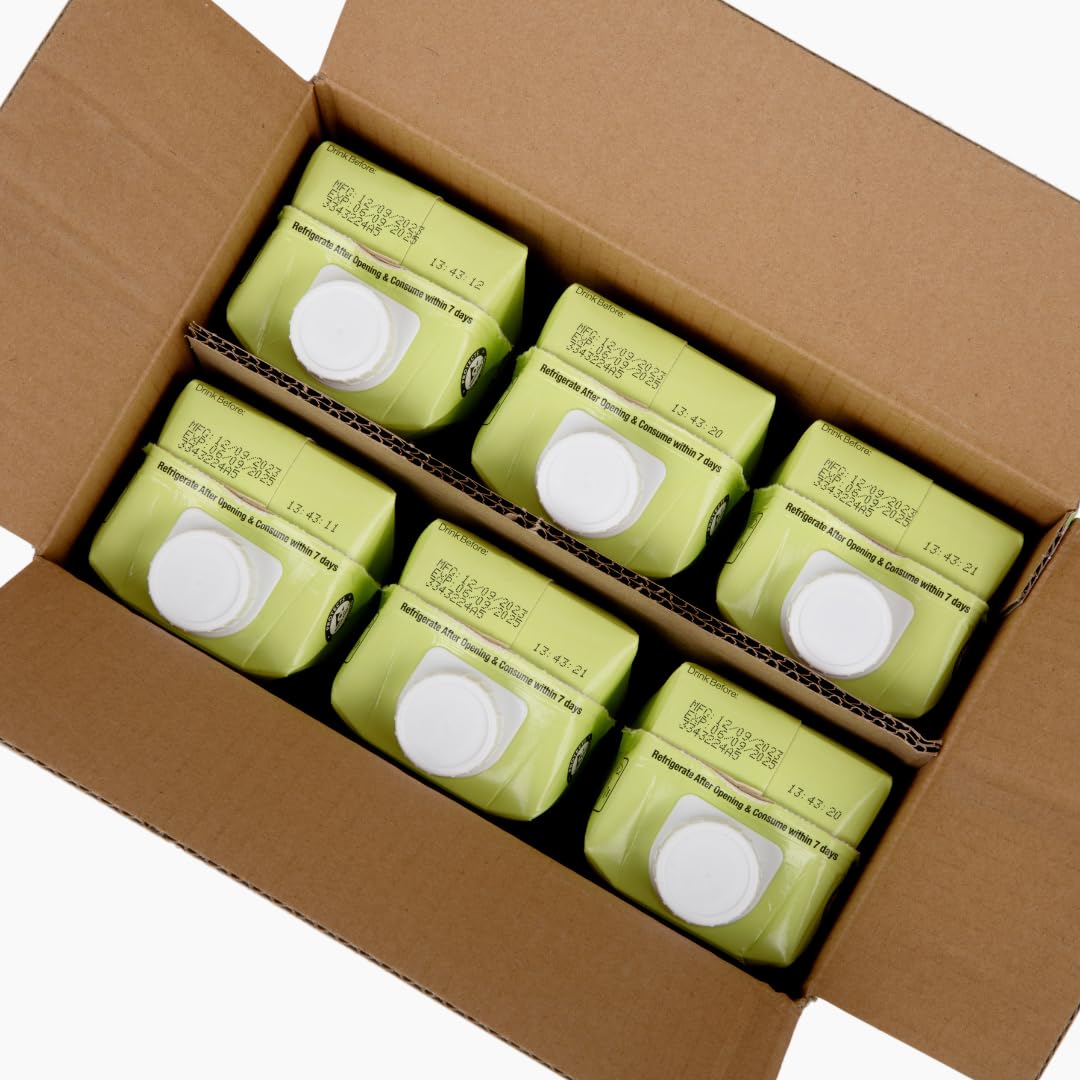 Organic Pressed Coconut Water (6-Pack 1L), No Sugar Added E887260