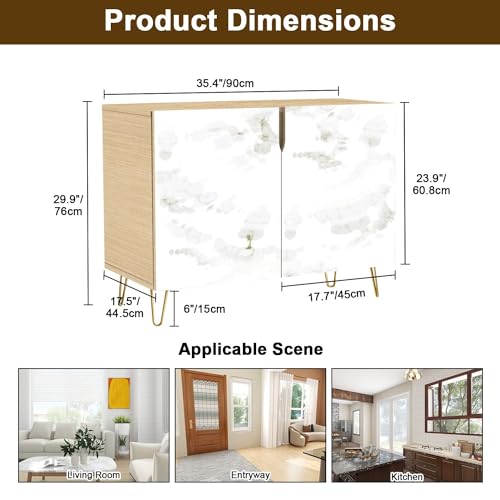 2 Doors Sideboard Cabinet with Golden Veins T708030