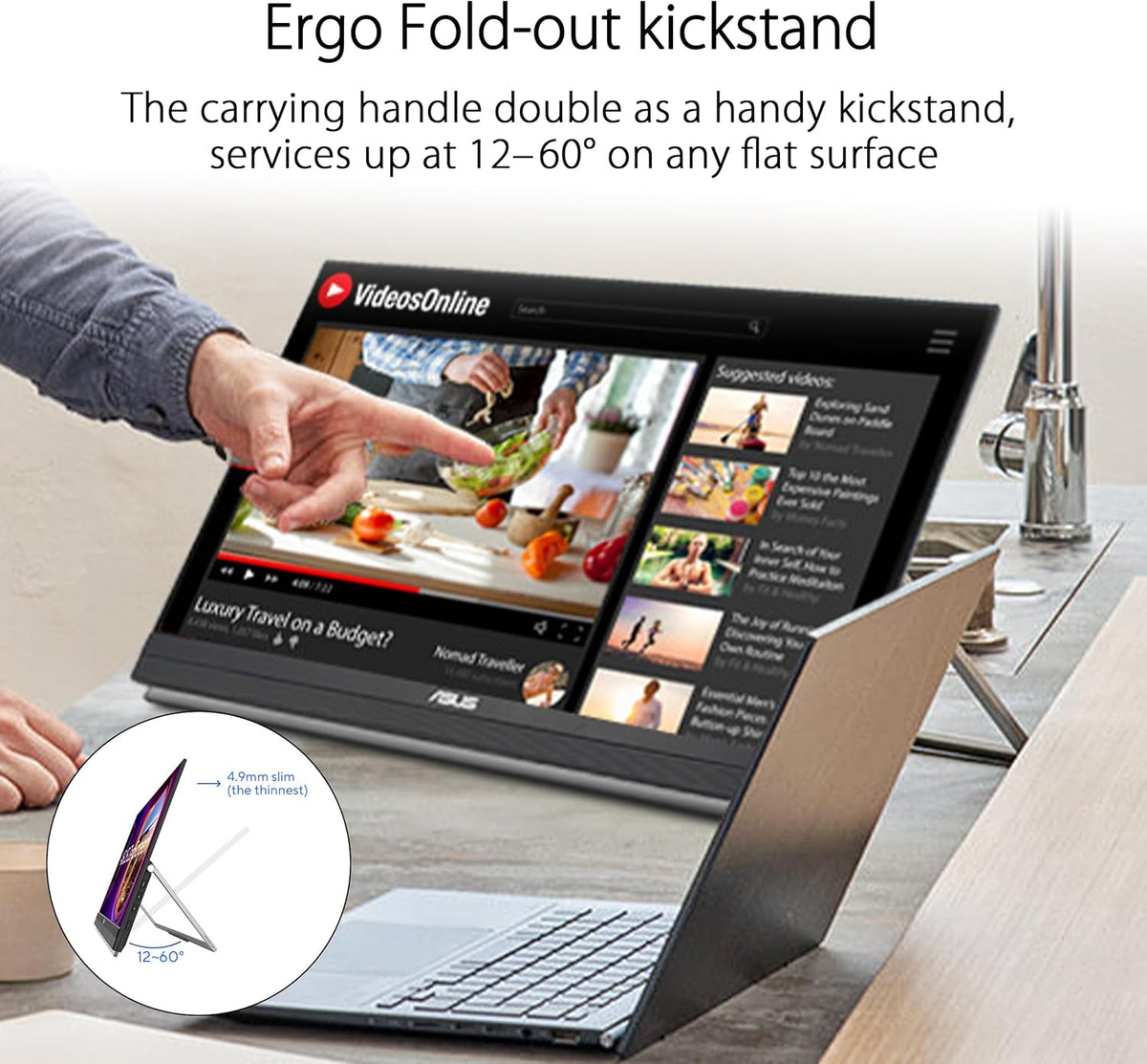 22” 1080P Portable Monitor Full HD IPS 100Hz USB-C Q1691