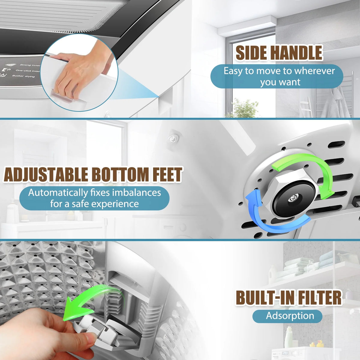 17.8 lbs Fully Automatic Compact Washer and Dryer Combo with Glass Top Z62202