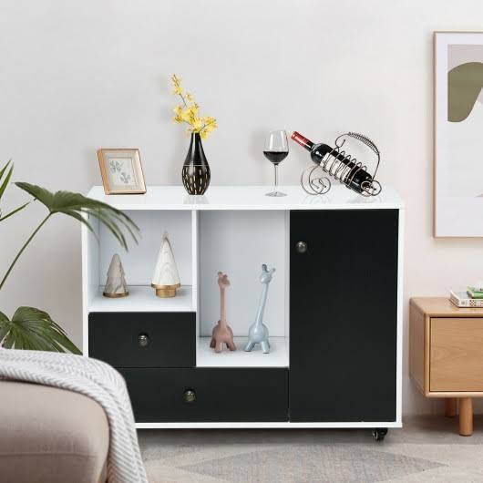 Black 2 Drawer Mobile Filing Cabinet P535865