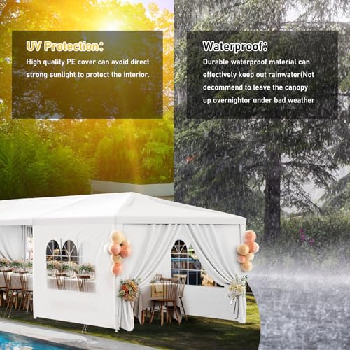 Black 10x30 Heavy Duty Party Tent with 8 Removable Sidewalls B40258