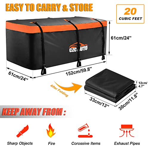 Blue 20 cu. ft Waterproof Hitch Cargo Carrier Bag E781
