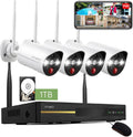 2K HD Wireless Security Camera System with Color Night Vision D10741