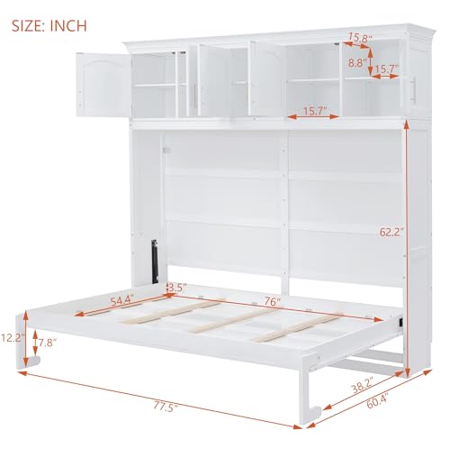 Full Size Murphy Cabinet Bed with Drawer M43136