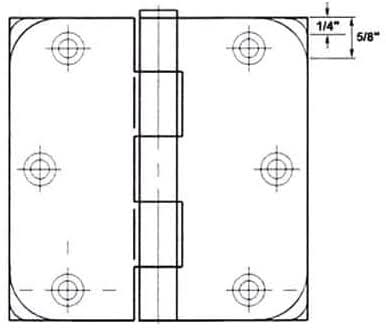Satin Nickel Door Hinges Case 24 E786500