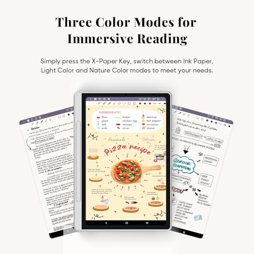 3 in 1 Color Digital Notebook 10.95'' Paper Note Taking Tablet with 16384 Pressure Levels Battery-Free Pencil 2 Magnetic Folio 6+128GB Z782