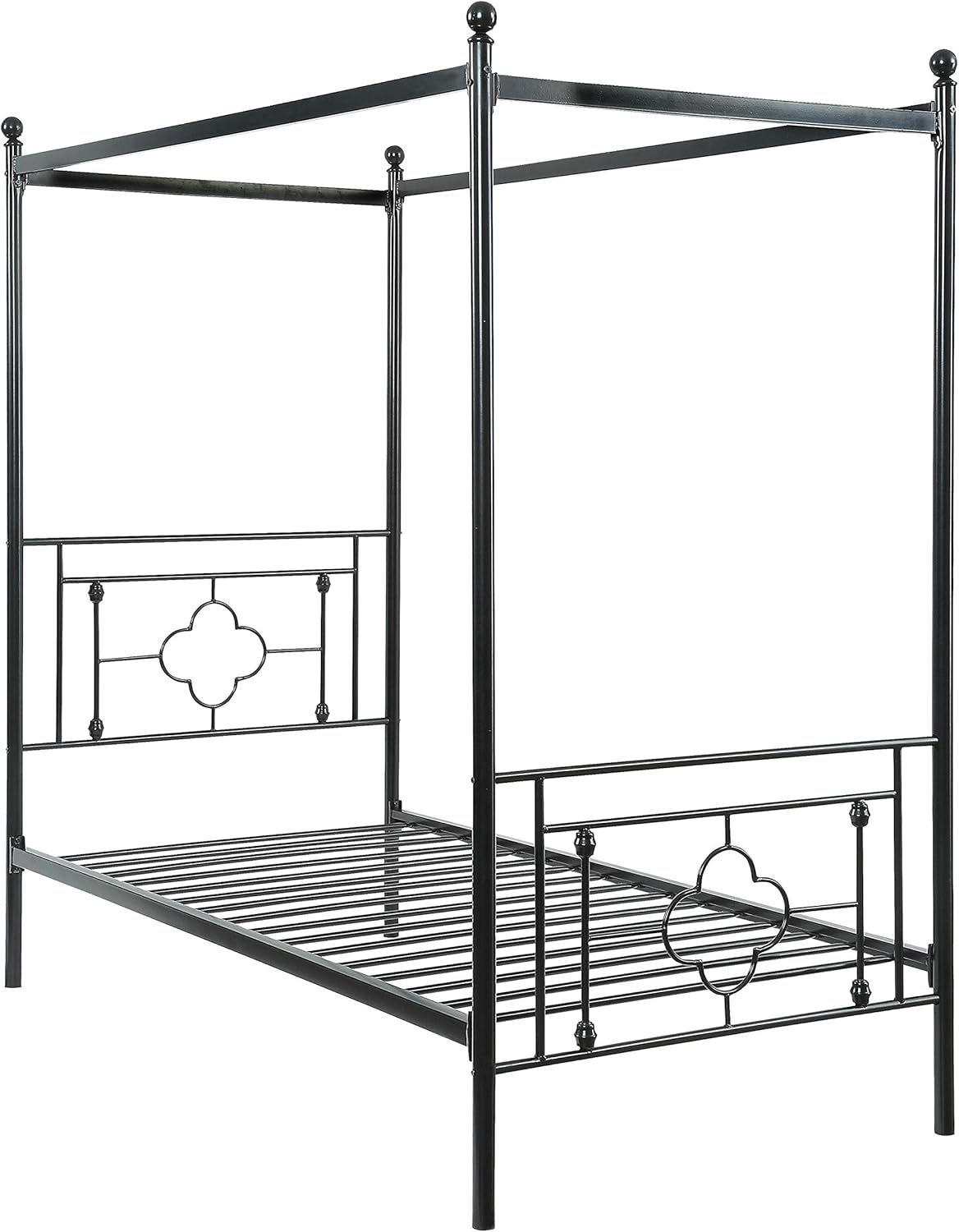 Queen Black Metal Canopy Bed L971