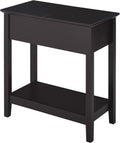 Flip Top Side Table with Storage Cabinet and Bottom Shelf V13312
