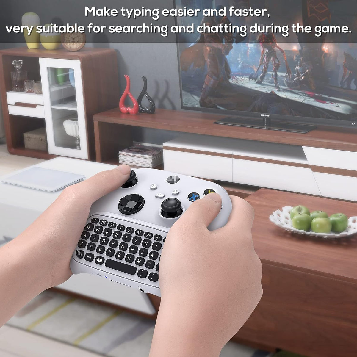 Mini Game Chatpad Keypad with Audio/3.5mm Headset Jack & 2.4Ghz Receiver N168939