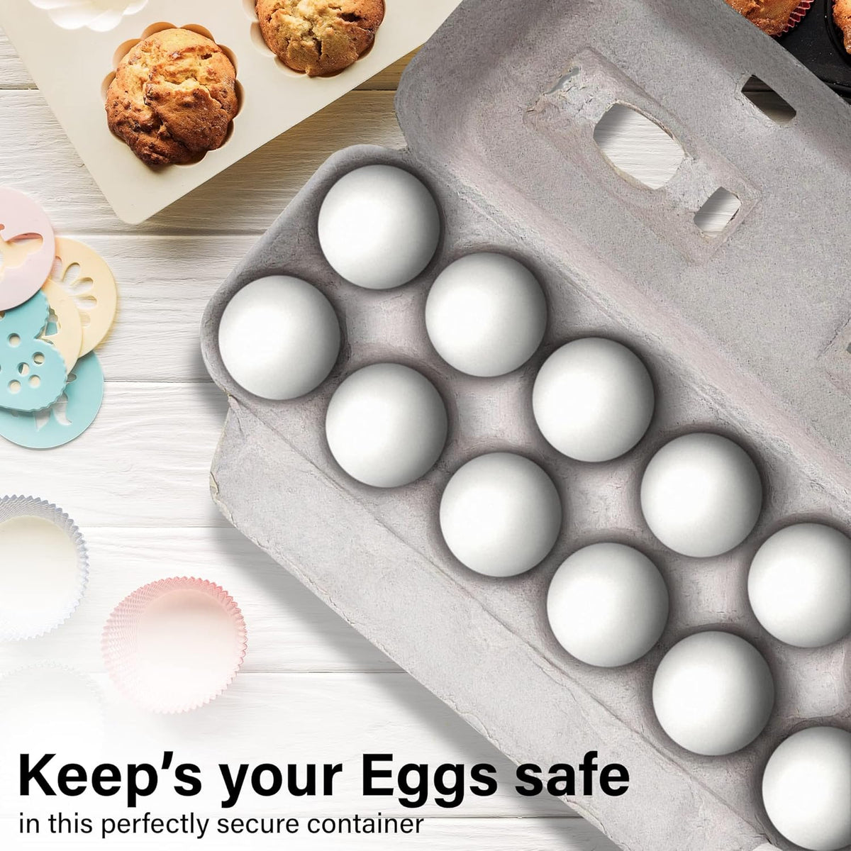 15 Pc Biodegradable Pulp Fiber Egg Cartons I103558