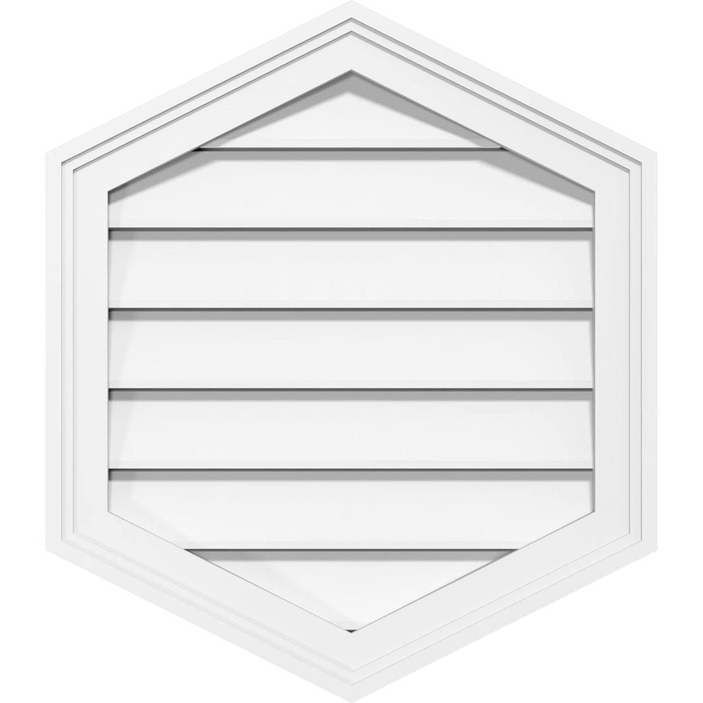 Vertical Peaked Surface Mount PVC Gable Vent E5942