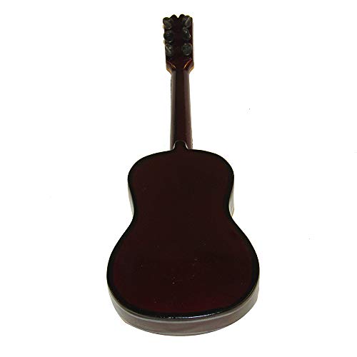 Wooden Guitar Christmas Ornament Acoustic Instrument with Case Holiday Tree Decoration B77951