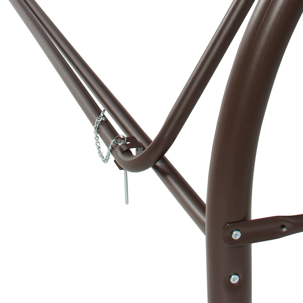 3-Seat Converting Outdoor Patio Swing with Canopy, Brown O598