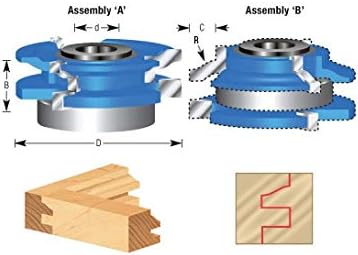 Carbide Tipped 3-Wing Reversible Stile & Rail E550