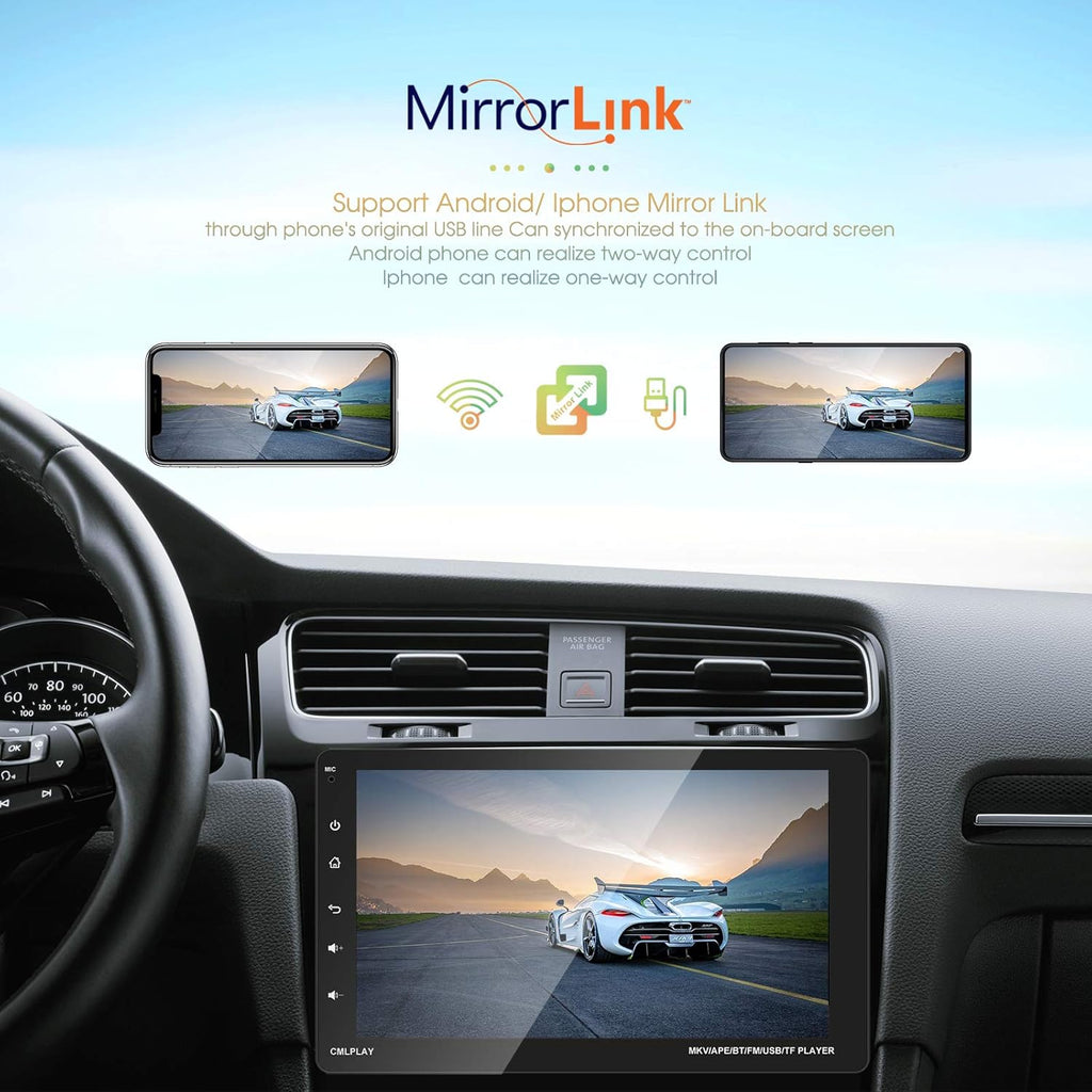 Single Din Car Stereo with 9 Inch Touch Screen and Backup Camera U10013
