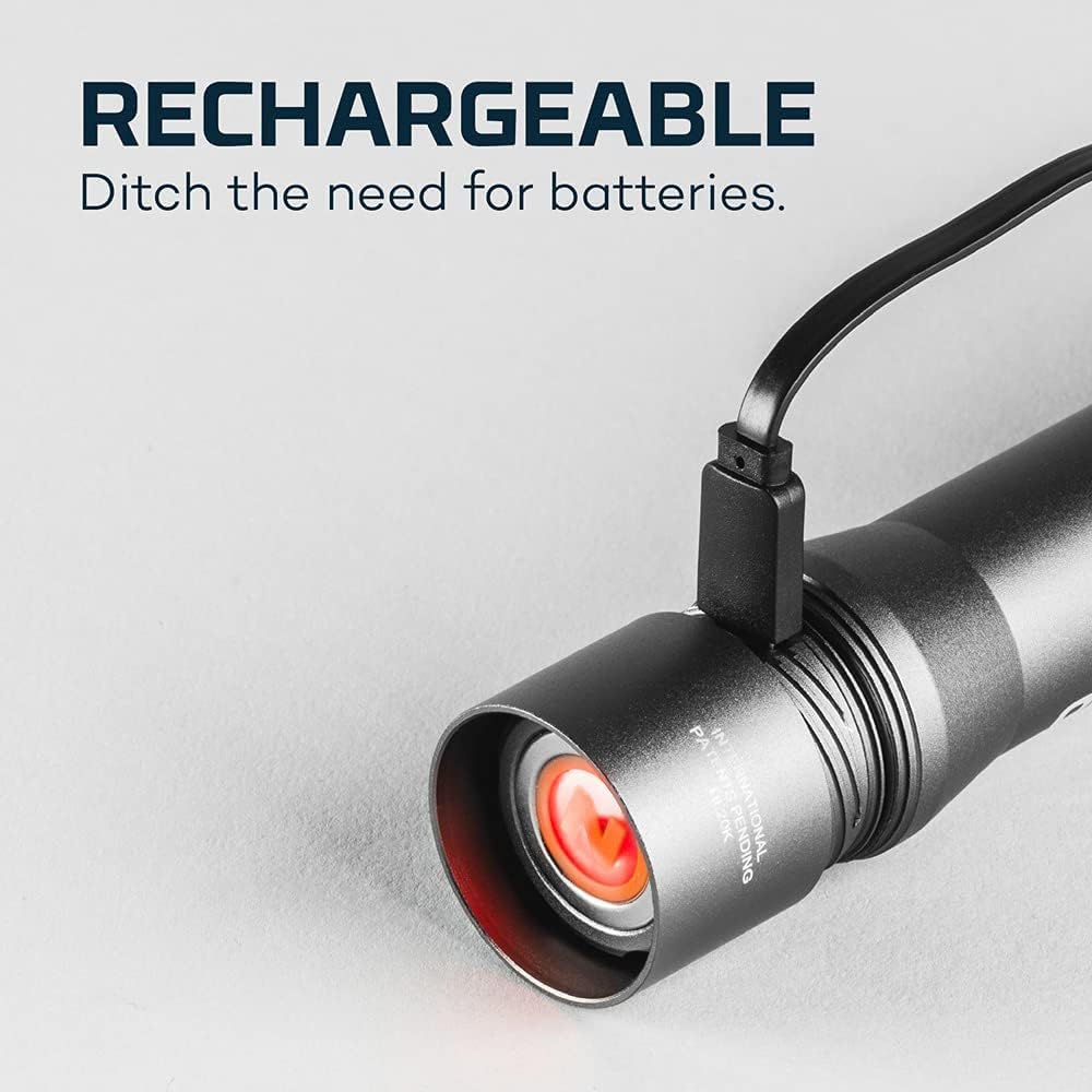 Black Rechargeable Waterproof Handheld Flashlight R3094