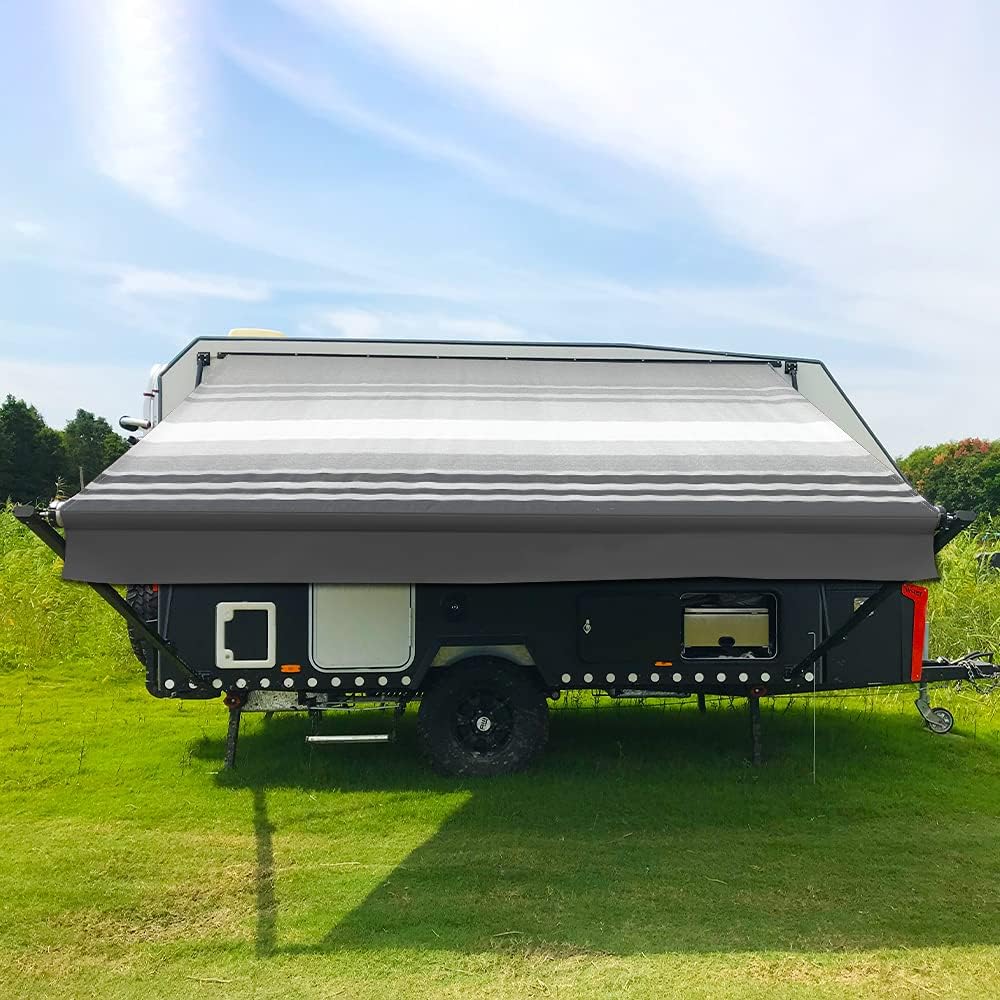 Blue 16oz Vinyl RV Awning Fabric Replacement 14 Feet P997