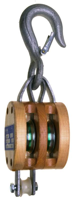 8in Galvanized Double Wood Shell Block W7435