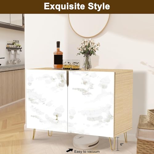 2 Doors Sideboard Cabinet with Golden Veins T708030