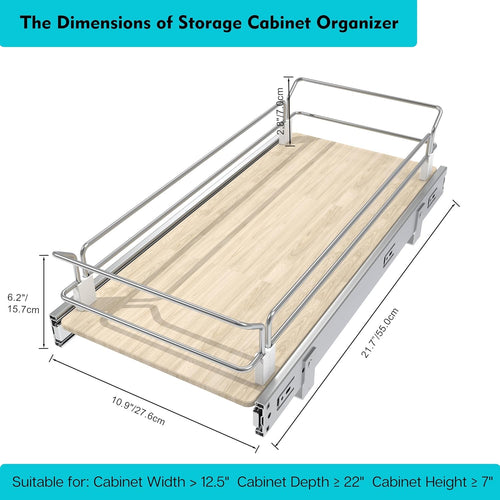11W X 22D Pull Out Cabinet Drawer M3439