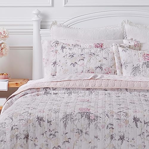 King Reversible Cotton Quilt Set with Shams J25942