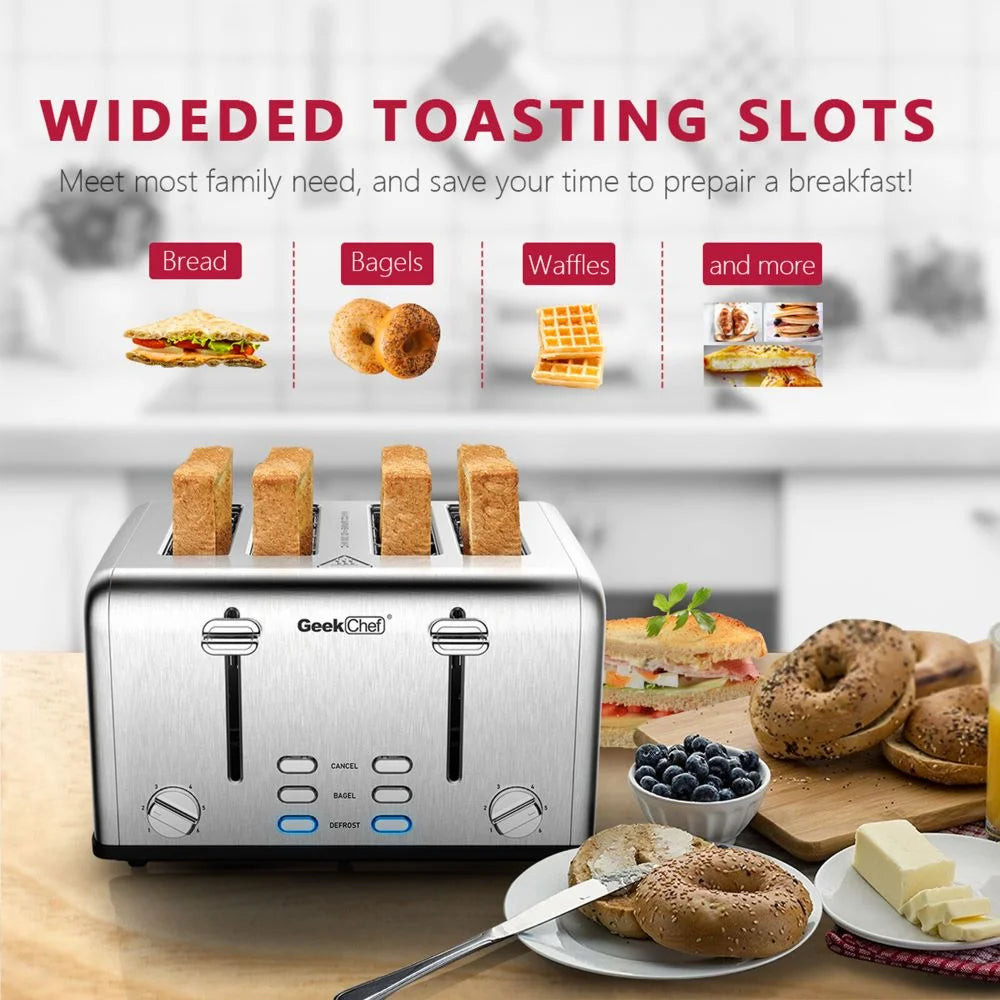 4 Slice Stainless Steel Toaster D822631