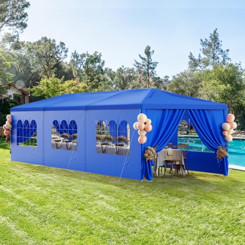 Black 10x30 Heavy Duty Party Tent with 8 Removable Sidewalls B40258