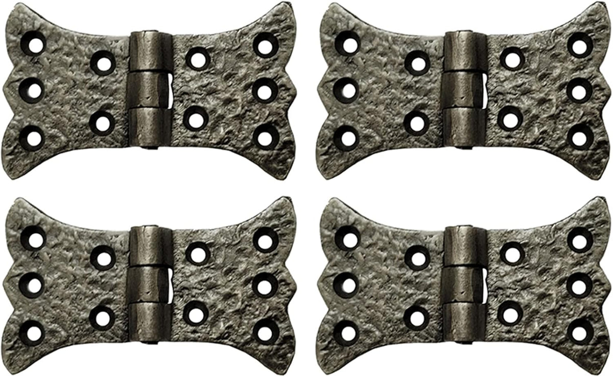 Antique Cast Iron Cabinet Butterfly Hinges (2 Pack, Green Patina) W5887