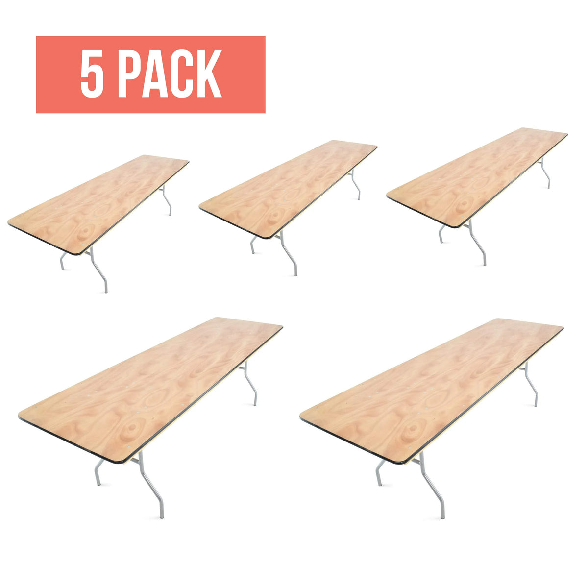 Wood Folding Table 5 Pack A713480