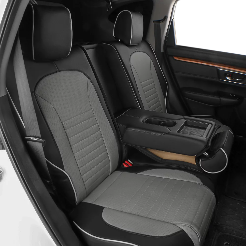 Custom Fit Leather Seat Covers Black/Gray A475353