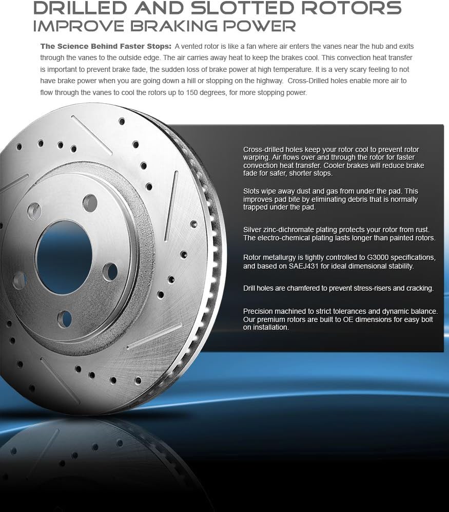 Drilled Slotted Brake Rotors R9742