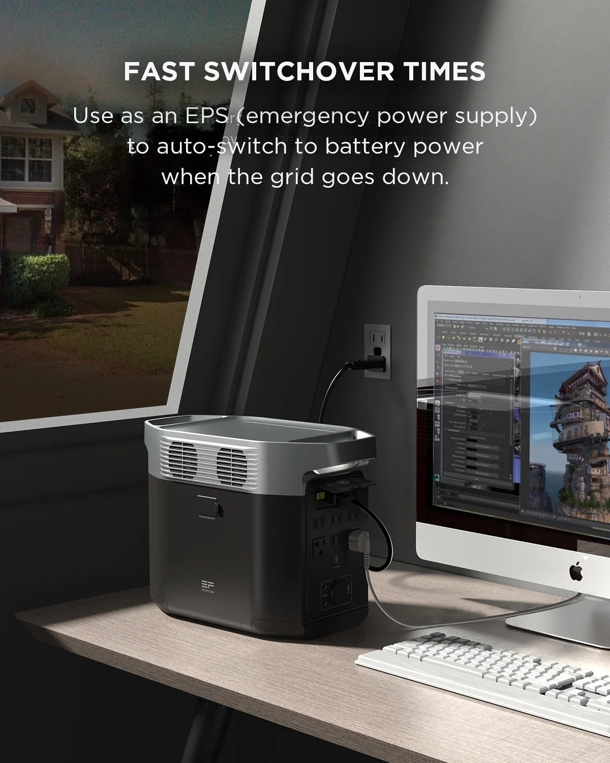 Portable Power Station with Smart Extra Battery A869590