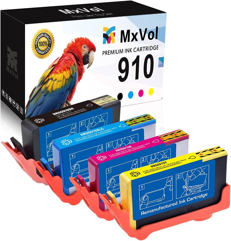 Remanufactured Ink Cartridge 4-Pack Black Cyan Magenta Yellow O11685