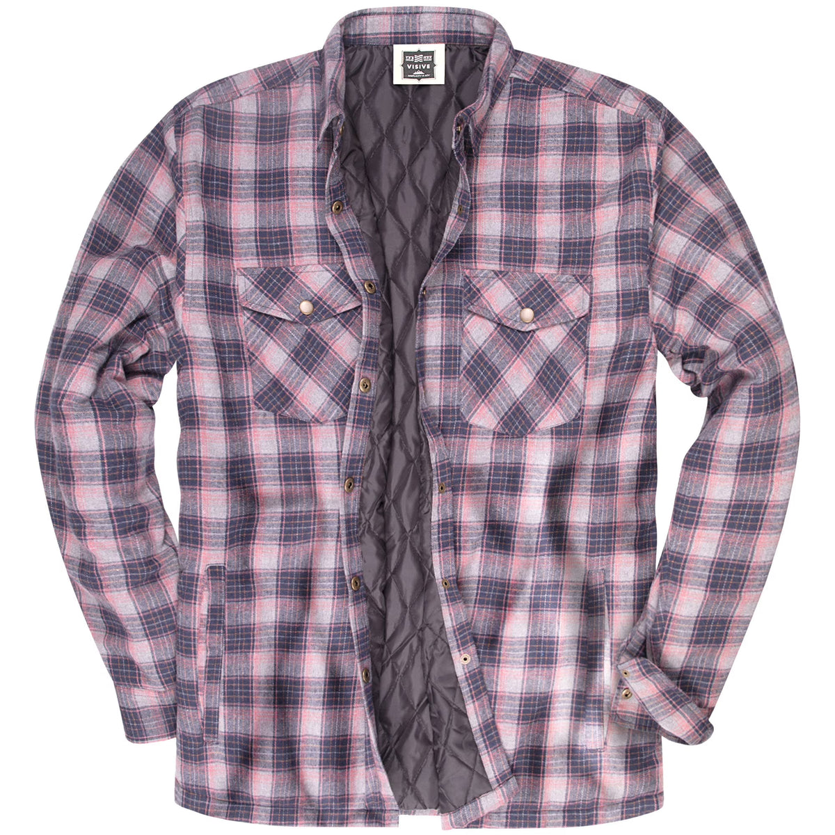 Men's Sherpa-Lined Flannel Button-Up Jacket X9780