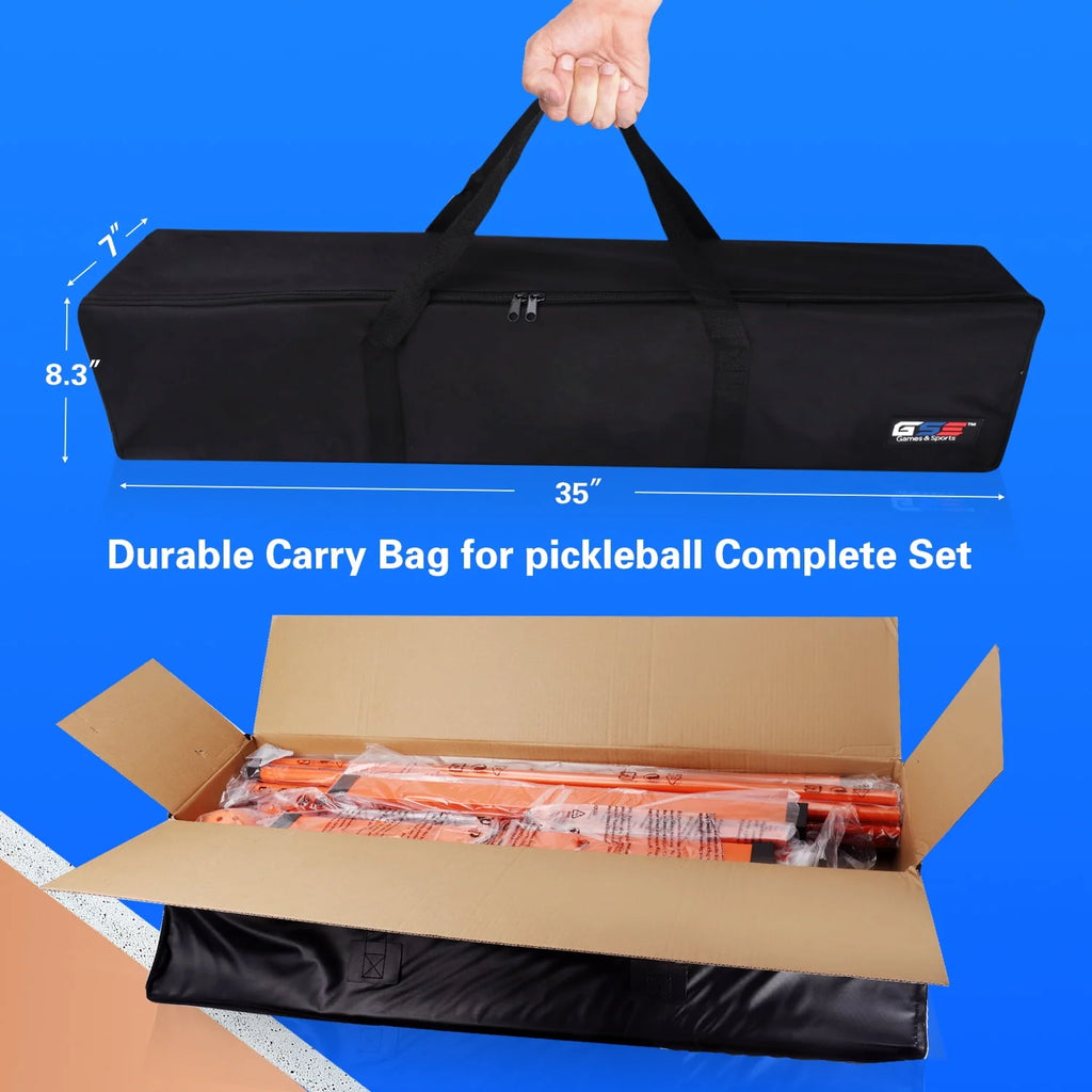 Portable Pickleball Net Set with 4 Paddles, 6 Pickleballs, Carrying Bag C351403