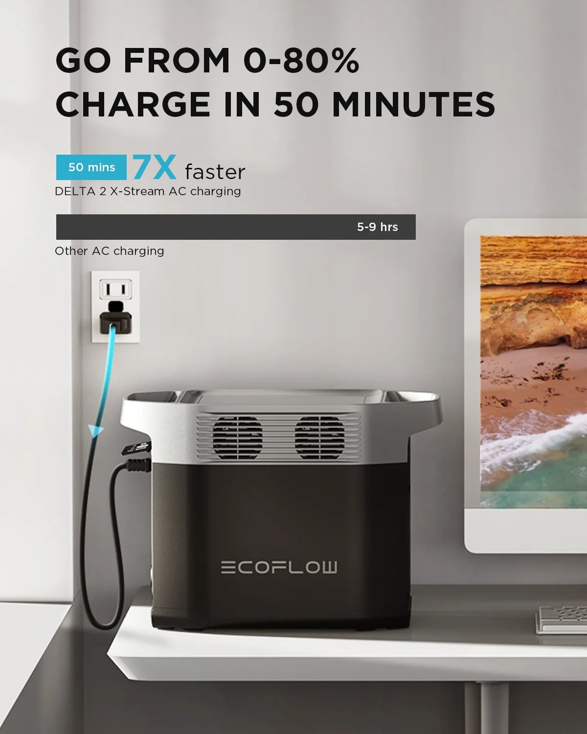 Portable Power Station with Smart Extra Battery A869590