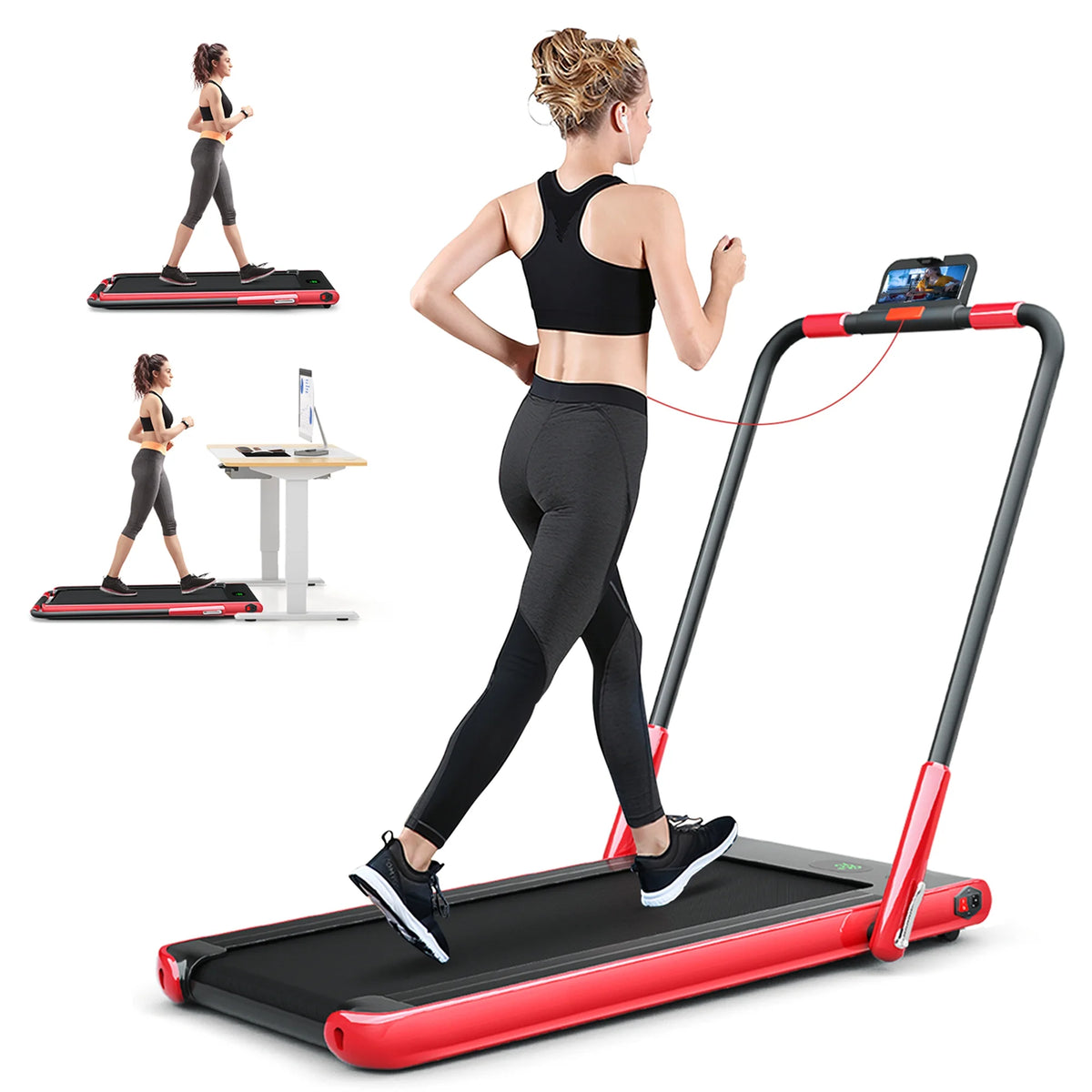 2.25HP 2-in-1 Folding Under Desk Treadmill C34318